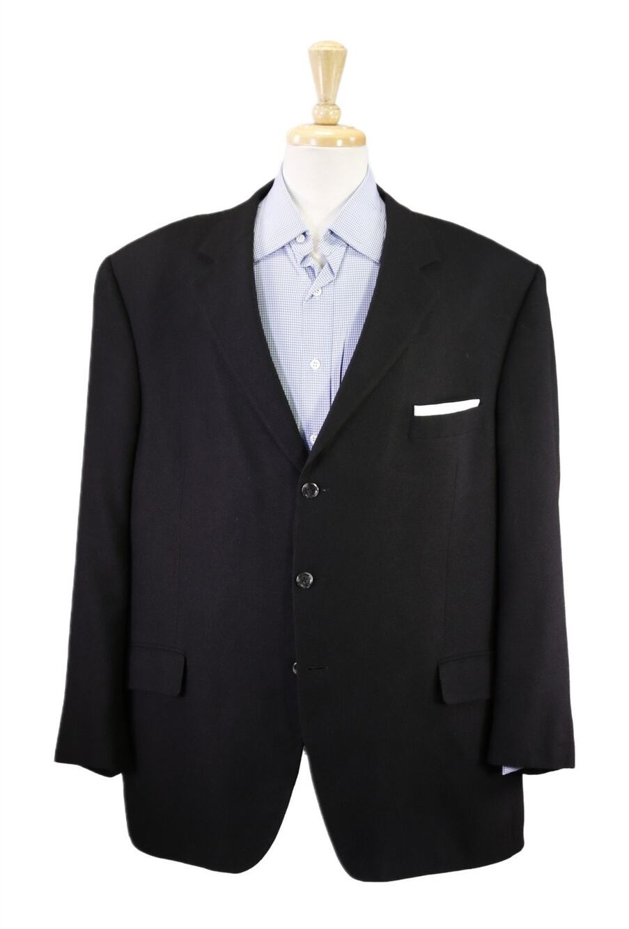 John W Nordstom x Loro Piana Cashmere Silk Black Knit Woven Blazer 50R